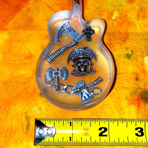 Pirate Skull Head Guitar with Axes - Picture 6 of 8